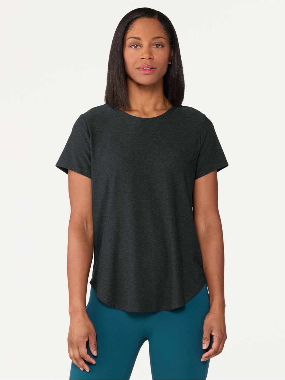 Beyond Yoga On the Down Low T-Shirt Darkest Night Size XL